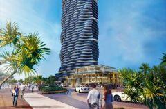 DBI Design's render for the Spirit skyscraper when it was first proposed in 2015.