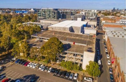 An aerial view of the car park at 35 Flockhart Street in Melbourne's Abbotsford that has recently been sold by Forza Capital.