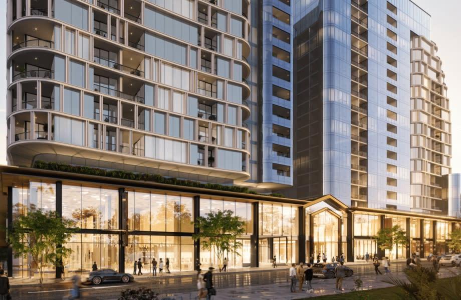 Local Residential has paid $360 million to build the built-to-rent towers above Golden Age Group's Sky SQR retail and food and beverage podium in Box Hill.