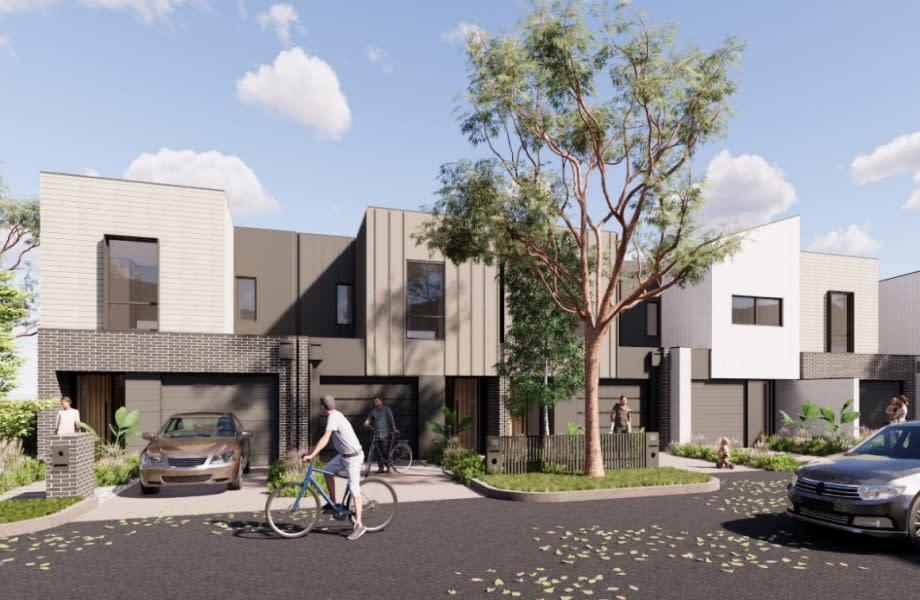 Rothelowman's plans for Austak Derrimut's townhouse estate at 27A Palmer Parade in Derrimut