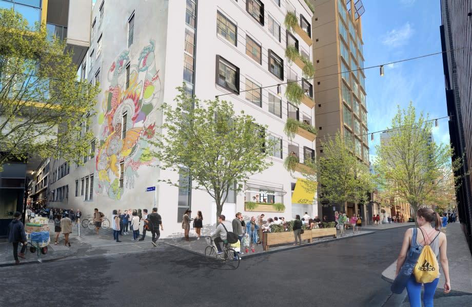 The City of Melbourne's own adaptive reuse project Make Room in Melbourne's CBD is intended to provide social housing. 
