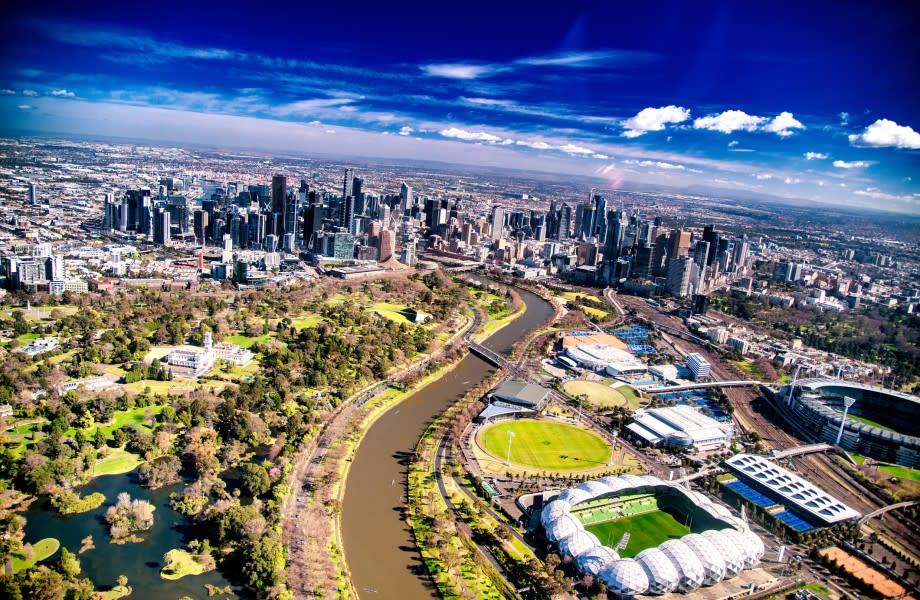 An aerial view of Melbourne where Premier Daniel Andrews has just announced massive planning reforms for the entire state.