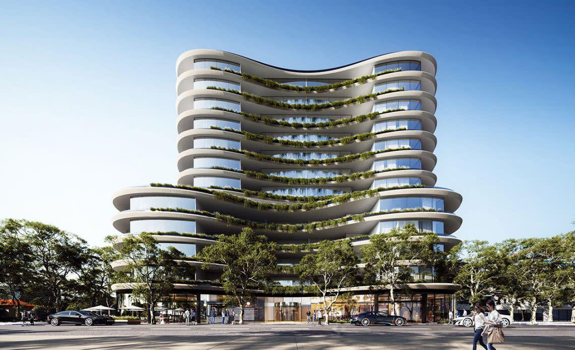 The Elenberg Fraser-designed plans for Goldfields Group's Raleigh build-to-rent project at Windsor in Melbourne.