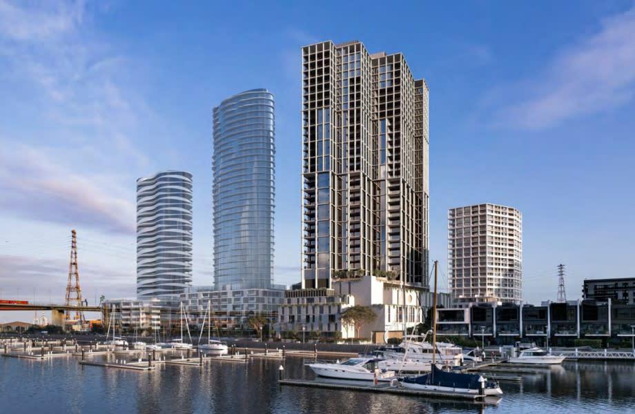 MAB Corporation's plans for the 36-storey residential tower in the NewQuay project in Melbourne's Docklands.