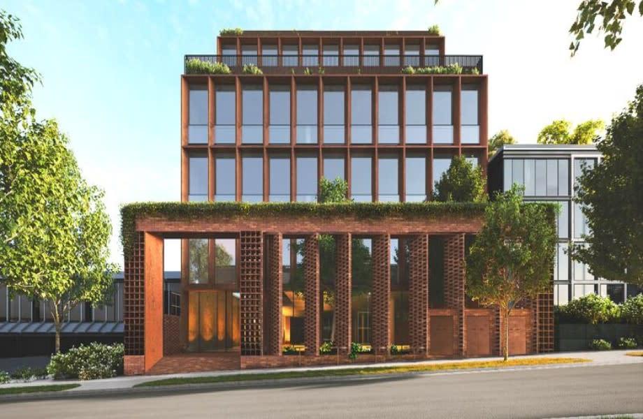 Cera Stribley Architects' render of Samuel Property's first office project in Melbourne's Hawthorn East.