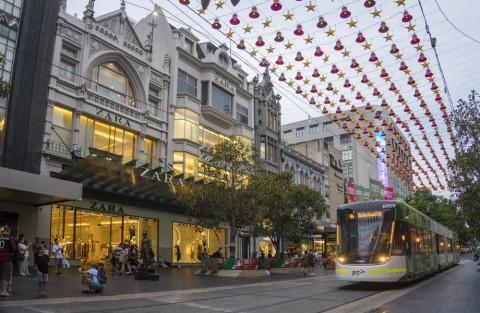 Melbourne's Bourke Street shopping strip as it tops the list for the lowest retail vacancy rate. 