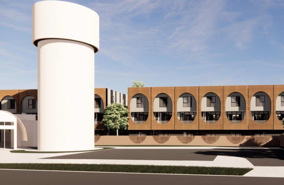 The IN8 Architects-designed plans for the residential project behind the Werribee Water Tower.