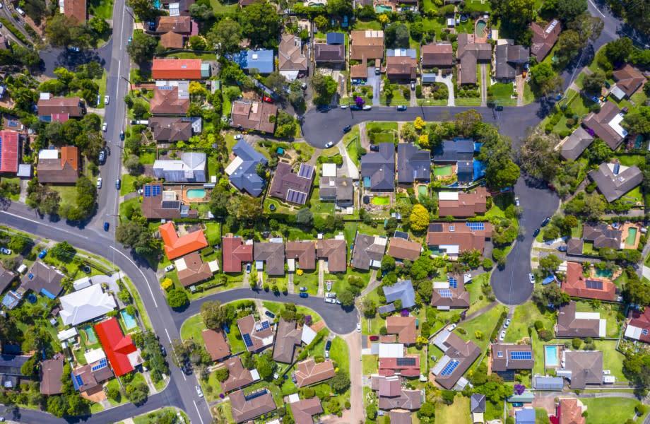 Overview of a Sydney suburb where rental vacancy rates have fallen to a five-year low.
