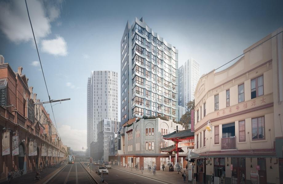 Stanley Yee and May Ho Yee are planning to build a 14-storey tower near the gates of Sydney’s Chinatown, replacing the Emperor’s Garden Restaurant at 96-100 Hay Street, Haymarket.
