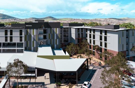A render of the aged care project Australian Unity is building in the Melbourne suburb of Knoxfield.