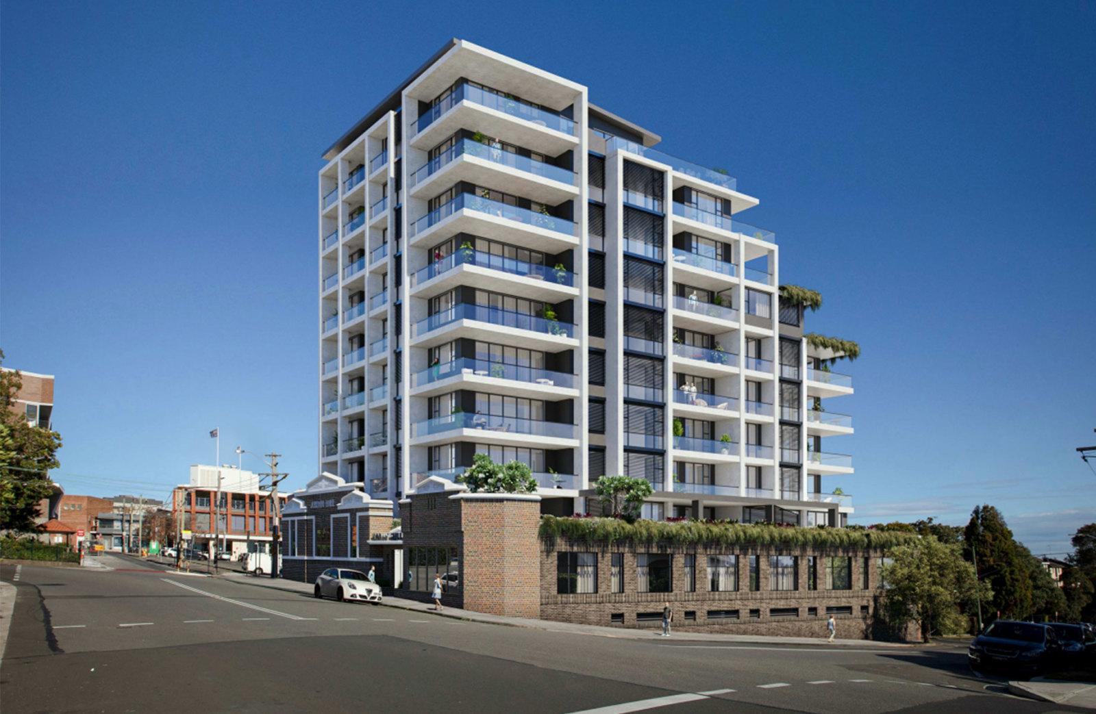 The vertical retirement village proposed for the Gladesville RSL Community Club site in 2021.