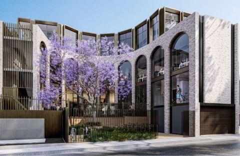 PTW Architects designed the plans for the jacaranda courtyard commercial building in Surry Hills